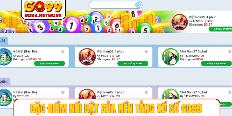 Đặc điểm nổi bật của nền tảng xổ số GO99